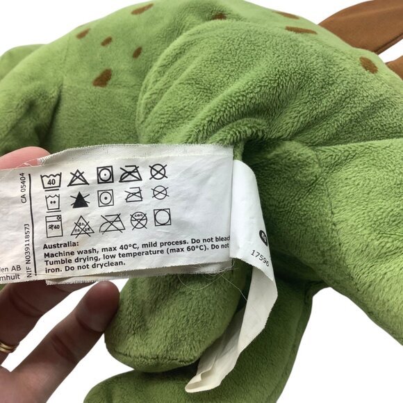 Ikea Jattelik Stegosaurus Dinosaur Plush Stuffed Animal Green 20" - Picture 4 of 8